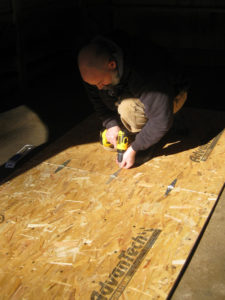 Attaching hinges to plywood