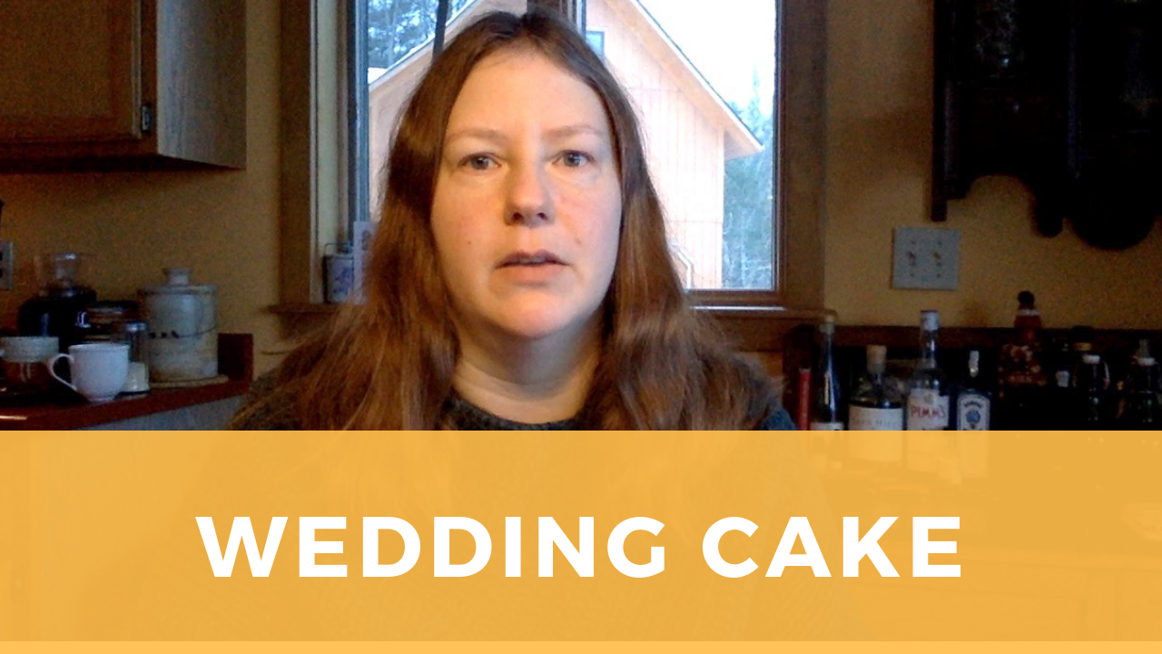Sarah talks about wedding cake recipe