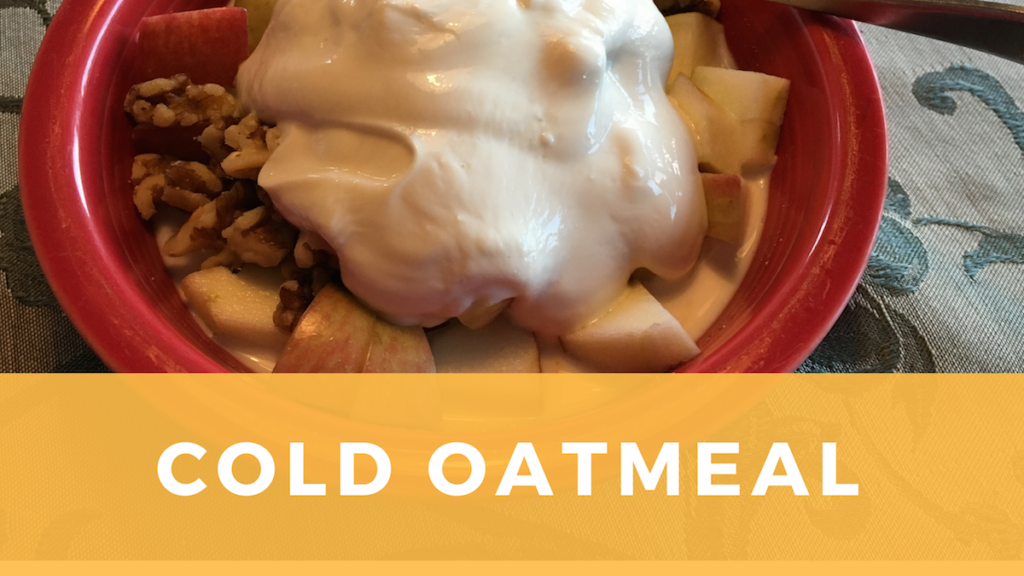 Delicious and hearty cold oatmeal